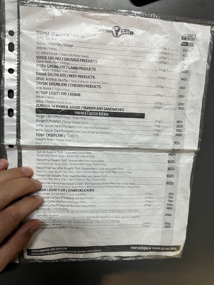 Menu Köfteci Yusuf-3