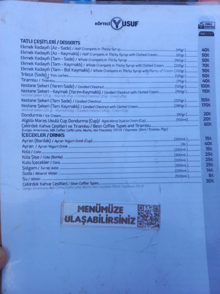 Menu Köfteci Yusuf-6