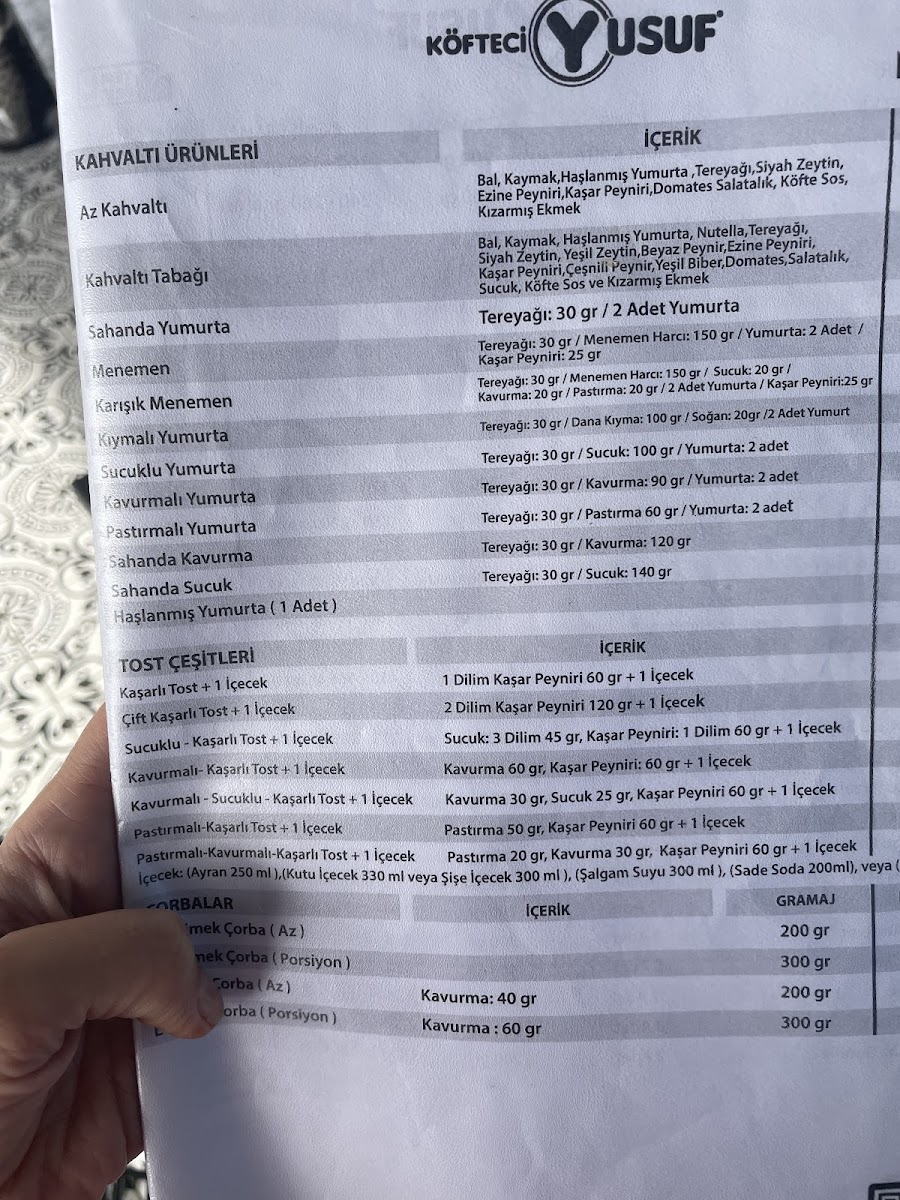 Menu Köfteci Yusuf-7